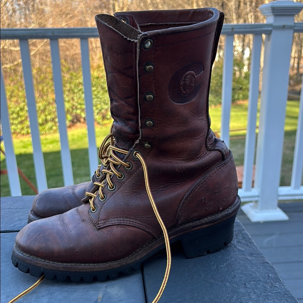 Chippewa Men's Brown Leather Work Boots